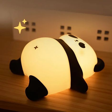 Veilleuse LED en silicone (Panda Allumé) avec capteur tactile (1/4)