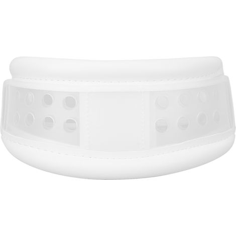 Collier cervical ajustable blanc L, conception séparée, protège-nuque ergonomique respirant, dispositif antidouleur confortable. (1/5)