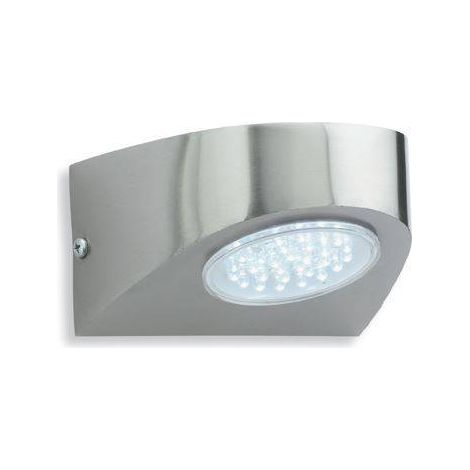 Firstlight Pisa - Applique murale d'extérieur à LED en acier inoxydable, blanc IP44