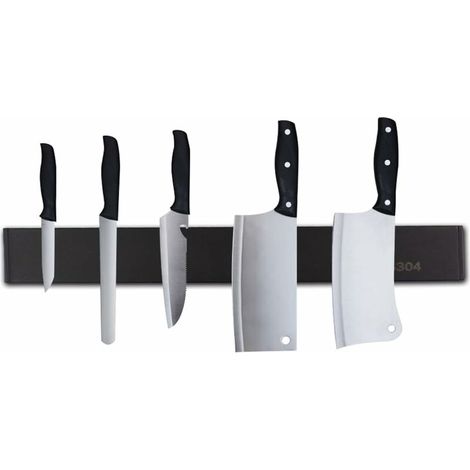VURAHOME - Porte-couteau magnétique en acier inoxydable avec ruban adhésif porte-couteau mural magnétique 40cm (1/5)