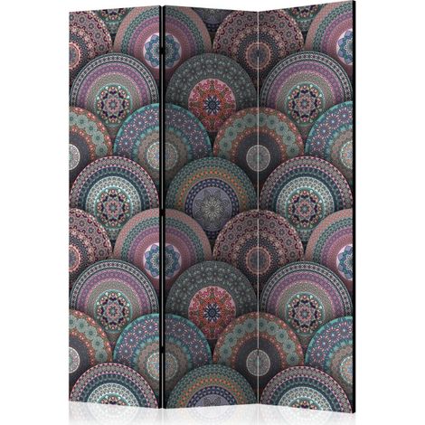 Paravent 3 Volets "Oriental Kaleidoscope" 135x172cm (1/2)