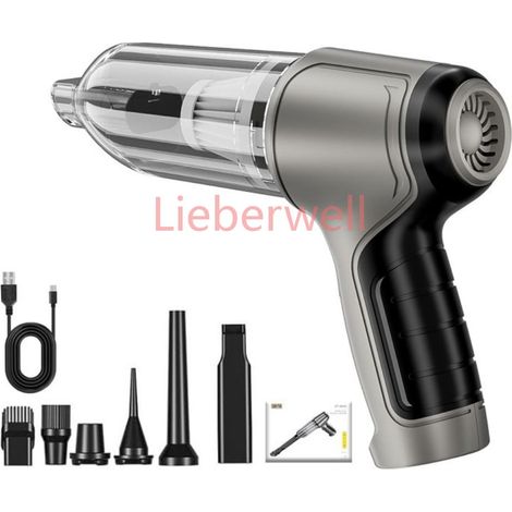 Suitu-Aspirateur monté sur voiture, sans fil, maison et voiture, aspirateur à usage touristique, aspirateur à sec et à support, haute puissance, portable, déterminer VA,Grey