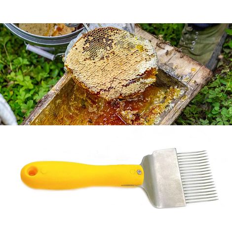Fourche à désoperculer les abeilles, 18 aiguilles, outil de récolte du miel en acier inoxydable, accessoires apicoles (1/5)