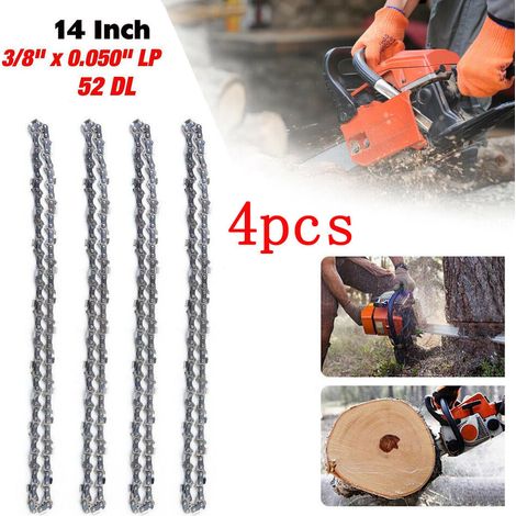 Chaîne De Scie - 35 Cm - Pas 3/8 P - Épaisseur 1,3 Mm - 52 Maillons - Pour Scie À Chaîne 14 Pouces - Lot De 4 (1/5)
