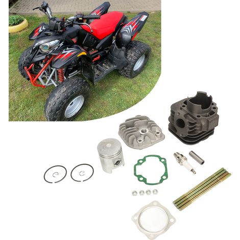 Zylinderkopfdichtungssatz für Kolben, 52 mm Durchmesser, kompatibel mit Polaris Predator 90 2003-2006 (Dichtungsfarbe wird zufällig versendet) (zusätzliches Gewicht). (1/5)