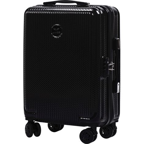 Maleta de cabina Wings PC African Eagle 2.0 de 20 pulgadas, color negro.