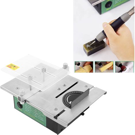 Mini scie de table multifonctionnelle, modèle DIY, scie électrique de précision, petite machine de découpe DC12-24V (1/5)