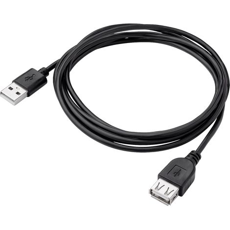 Akyga USB-Kabel   USB-A Stecker, USB-A Buchse 1.80 m Schwarz  AK-USB-07 (1/4)