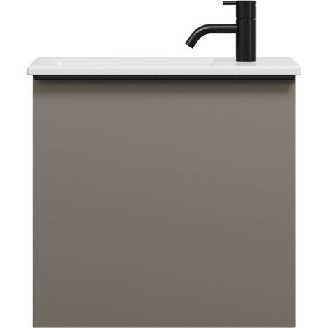 burgbad Eqio Slim lavabo en céramique avec meuble sous-lavabo,
