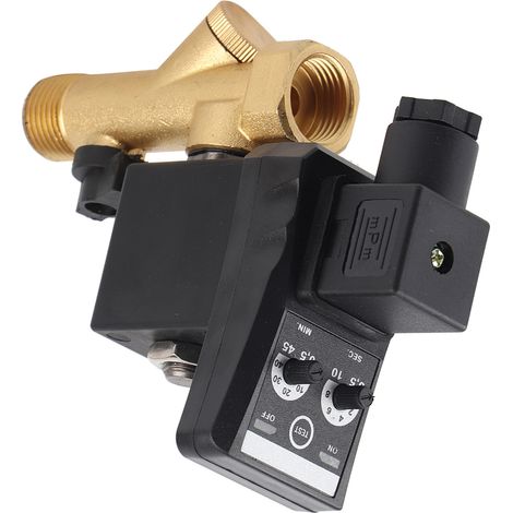 Vanne de purge automatique électronique G1/2 DN15 pour compresseur d'air, condensats, AC230V, minuterie intégrée (1/5)
