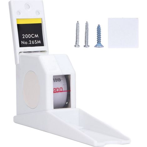Cinta métrica retráctil de 1 metro, blanca, 200 cm, precisión de 1 mm, se puede montar en la pared, para uso doméstico y médico. (1/5)