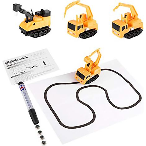 Stylo en plastique à induction automatique pour voiture qui reconnaît la route et suit les lignes que vous dessinez - Jouet pour enfants (1/5)