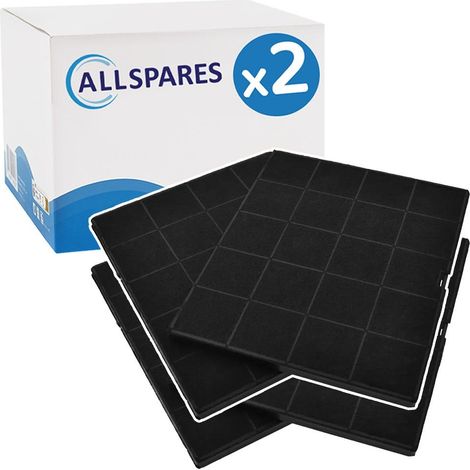 AllSpares Koolstoffilter (4St.) voor afzuigkappen geschikt voor o.a. AEG-Electrolux AEG ECFBPL01 / Airforce AFFCAF16 / Electrolux AEG Zanussi 9029865756 en Novy 508-900758 (237x192x10mm) (1/5)