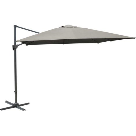 PROLOISIRS Parasol déporté inclinable NH - 300 x 400 cm - Toile taupe