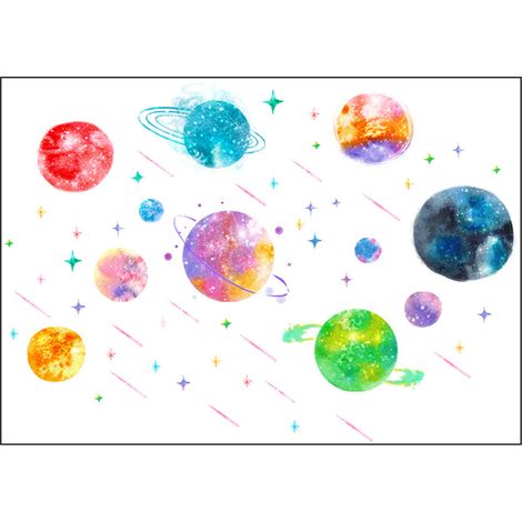 Étoiles et planètes phosphorescentes, stickers muraux lumineux du système solaire, autocollants de plafond lumineux pour chambre et salon