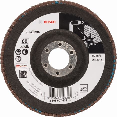 Bosch PRO N377 Multi Material Reinigungsscheibe 125 mm K60 - 2608607639 (1/5)