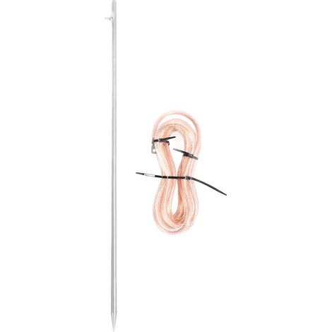 Tige de mise à la terre portative pour toit, avec câble de 5 m, compatible avec drap de mise à la terre, coussin, coussinet en cuivre. (1/5)