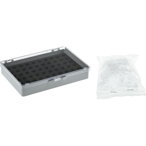 Boite compartimentée RS PRO, 60 Compartiments, Plastique, 30mm x 122mm x 161mm ( Prix pour 1 )