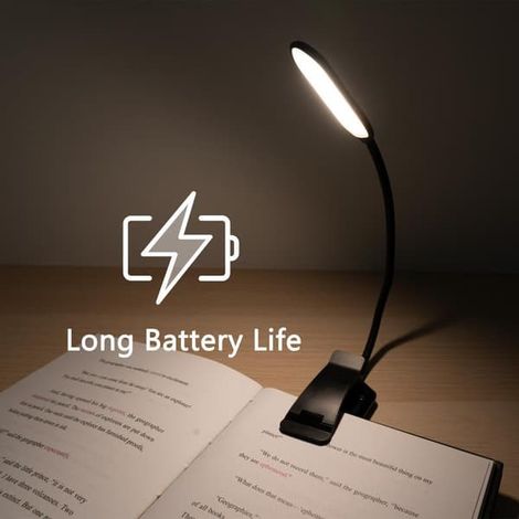 Lampe de lecture rechargeable avec 3 couleurs de lumière et variateur (1/5)