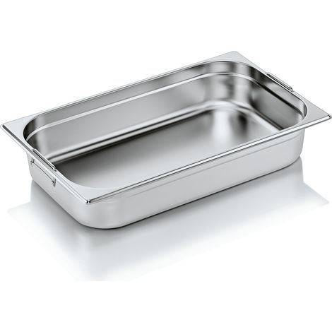 Bac inox GN 1/1 H 100 mm 13 ltr poignées rabattables GN CORE - Was Germany