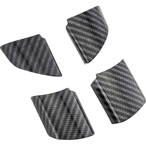 (Noir carbone) Lot de 4 autocollants décoratifs pour volant intérieur de voiture en fibre de carbone, compatibles avec Ford Focus MK2 (2005-2011). (1/5)