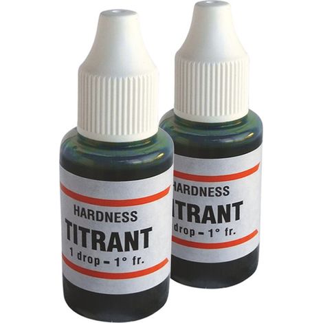 Kit test TH dureté de l'eau - Volume Net 15ml - 2 flacons + 1 éprouvette graduée (1/2)