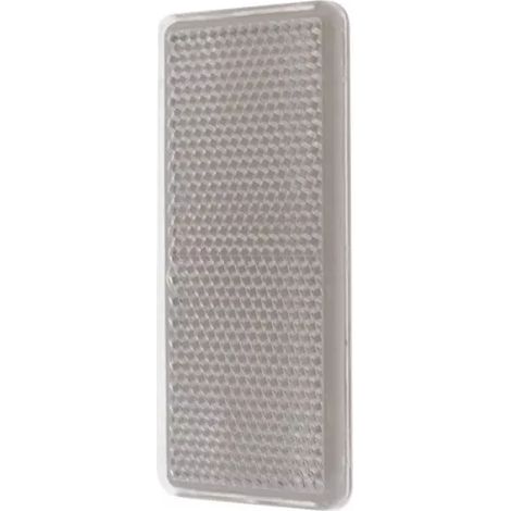 Ultra Secure – Plaque réfléchissante adhésive blanche 90 x 40 mm – Installation facile sur surfaces planes – Pour poteaux et bornes de parking