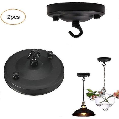 Vintage Ceiling Plate Chandelier, Retro Iron Ceiling Rose Hook Plate Holder Pendentif Roof Suck D (1/5)