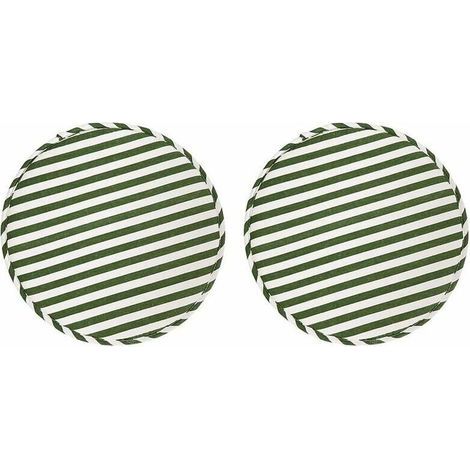 Coussins de chaise ronds antidérapants – Lot de 2 – Mousse à mémoire de forme – 33 cm pour tabourets hauts et chaises de bistro (1/5)