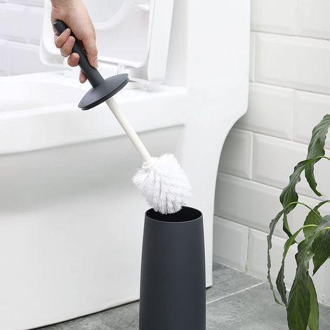 Toilet Brosse Mat Noir Toilette Nettoyage Brosse Toilette Moderne Nettoyant de Toilette (Noir) Salle de Bain Toilet Nettoyage Brush (Color : Black) (1/5)