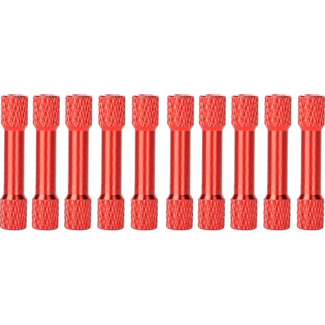 10 Pcs Standoff M3x30mm Anodized Aluminum Alloy Internal Thread Column Spacer for DroneDeep Red (1/5)