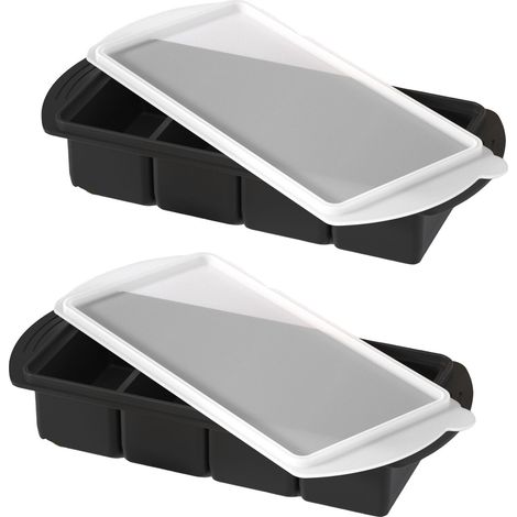 Silifreeze Tray – Silikon-Gefrierbehälter mit Deckel, Eiswürfelform und Aufbewahrungsschale für Suppen, Soßen und mehr.