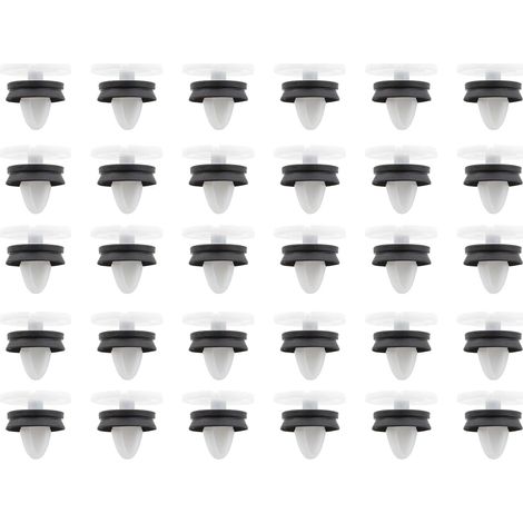 30 clips de sujeción para molduras de puertas interiores de coche, remaches de plástico, 7703077476, compatibles con Peugeot 308, Citroën DS4, Renault Megane 3 y Laguna 3. (1/5)