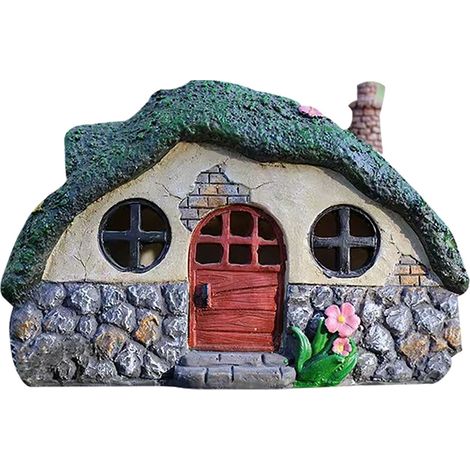 Maison Lumineuse Solaire - Décoration De Jardin Extérieur - Ornament Résine Translucide Pour Noël - 1 Pièce (1/5)