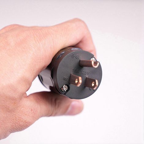 Deux câbles d'alimentation universels audio HiFi haut de gamme de calibre 12 AWG, adaptés aux lecteurs numériques et aux amplificateurs de puissance, prises standard américaines, 1 mètre/3,28 pieds. (1/3)