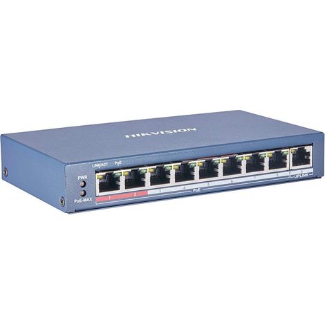 Switch 8 Poe 10/100 m Unmanaged. +1 Port Uplink de 100 m. 802.3af/at 2 (1/5)