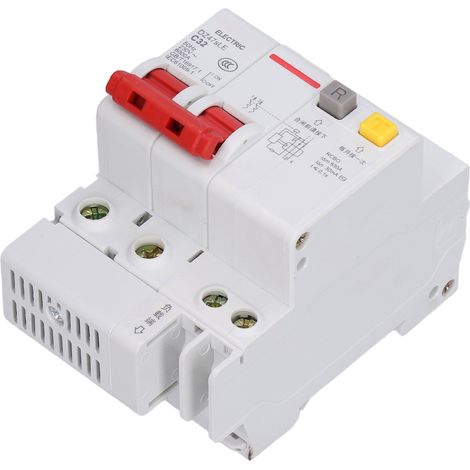 Disjoncteur miniature 2P pour montage sur rail DIN, protection contre les fuites de courant, 230 V CA, 32 A, DZ47sLE C32 (1/5)