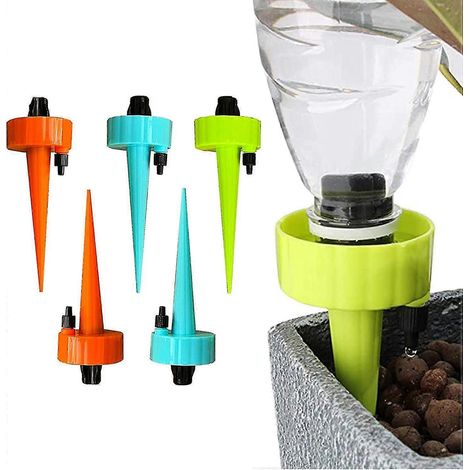Kit d'irrigation goutte à goutte réglable (6 pièces) - Système d'irrigation automatique pour plantes à faire soi-même, adapté aux plantes de jardin, aux plantes d'intérieur et d'extérieur. (1/5)