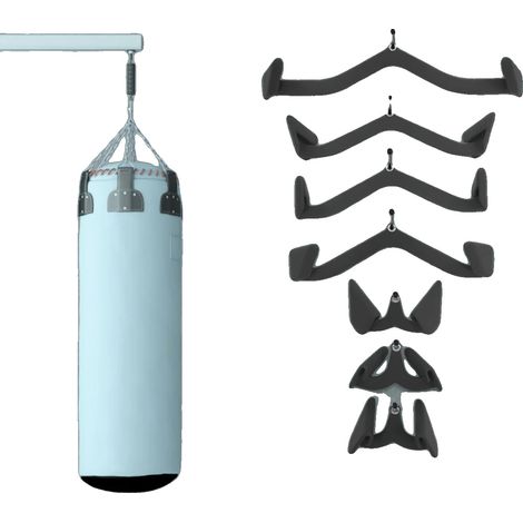 Accessorio per barra per trazioni, Capacità di carico: 300 kg, Dimensioni: Disponibili diverse misure, Materiale: Ferro e PVC, Adatto per allenamento di forza, Peso: 15,5 kg (1/5)