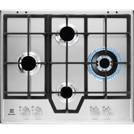 Electrolux KGS64562SX Einbau-Gasherd, Edelstahl, 60 cm, 4 Brenner (1/2)