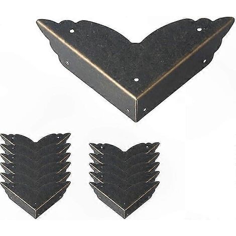 Lot de 12 Protège-Coins en Bois Design Rustique - Idéal pour Décorer Meubles, Tables ou Armoires - Finitions Naturelles pour Rebords (1/5)