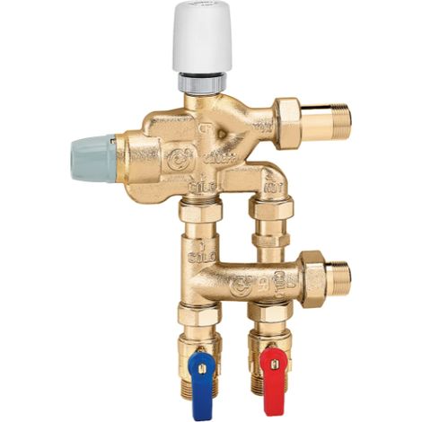 Gruppo compatto per controllo temperatura e disinfezione termica, senza comando elettrotermico. Caleffi 600501  3/4"M (1/3)