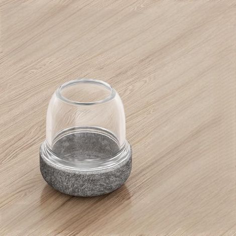 Set di 8 pezzi per gambe di sedia: tappi in silicone, protezioni trasparenti per le gambe, cuscini in feltro per sedie, protezioni per pavimenti in legno e piastrelle (diametro 14-19 mm) (1/5)