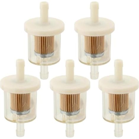 Compatible avec 5 packs 691035 493629 Filtre à carburant pour Briggs & Stratton 49019-7001 John Deere AM108356 Kohler 2505007S Toro 71-5960 Pièces de rechange (1/4)