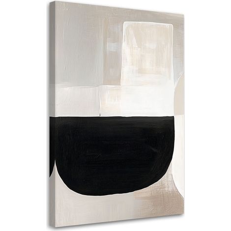 Quadro su tela, Astratto geometrico Minimalismo Grigio - 70x100 (1/3)