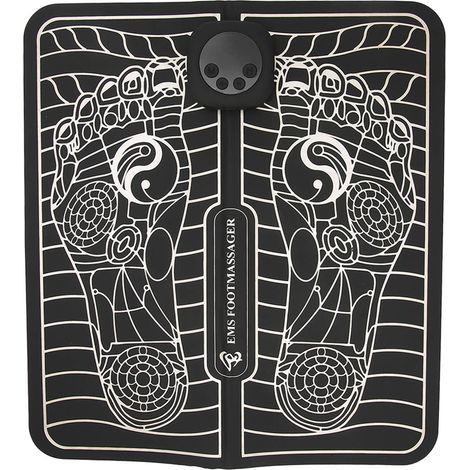 Tapis de massage électrique pliable et portable pour les pieds, rechargeable par USB, avec 6 modes de massage pour hommes et femmes. (1/5)