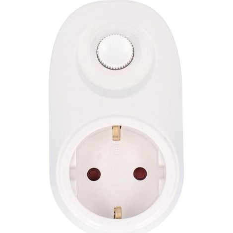 Zwischenstecker weiß mit Dimmer Stecker & Kupplungen