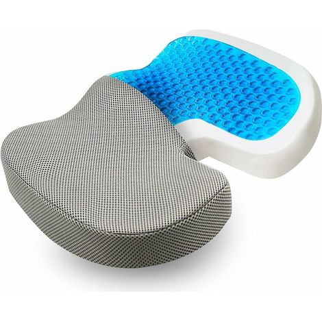 Premium Orthopaedic Office Seat Cushion 45cm x 7cm x 35cm Gray (1/5)