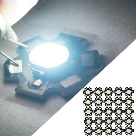 Packung mit 25 Hochleistungs-LEDs mit integriertem Chip, weiße Spotlampe 10000-15000K, leistungsstarke Beleuchtung. (1/5)