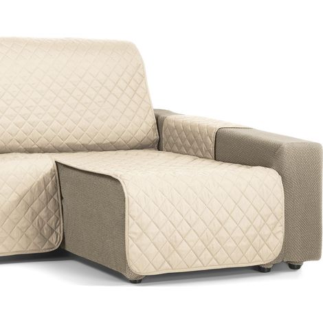 Housse de Chaise Longue rembourrée Ambar, 240 cm, Beige (1/5)